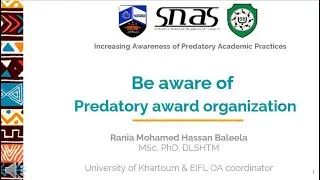 Be aware of Predatory Award Organizations pptx