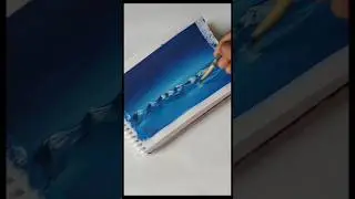 galaxy with mountains  painting🌌🎨 #art #ytshorts #viral #acrylicpainting #Truptiart
