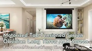 Motorized Tab-Tensioned Screen Long Throw ALR Screen for Standard/Short/Long throw projectors