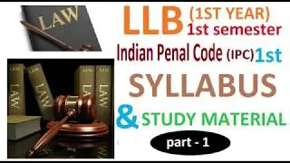 IPC syllabus & NOTES in hindi ,LLB IPC NOTES PART 1