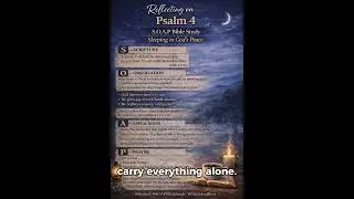 Psalm 4 S.O.A.P Bible Study | Sleeping in God&rsquo;s Peace | Night Devotional