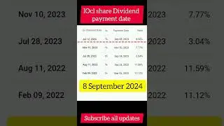 IOcl share Dividend payment date 📰🗞️📰😊 #dividend #stockmarket