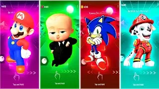 Tiles Hop Challenge: Marioё, BabyBoss, Sonic -Paw Patrol!Tile Hop #Challenge #Mario #Baby Boss #Soni