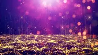pink gold purple abstract lights glow particles moving background video