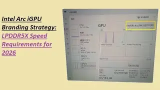 Стратегия брендинга интегрированных графических процессоров Intel Arc: требования к скорости LPDD...