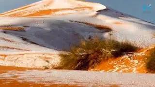 Sahara desert covered in snow, third time 40 years