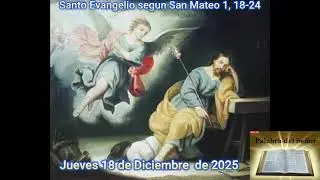 Reflexión 𝐝𝐞𝐥 𝐬𝐚𝐧𝐭𝐨 𝐞𝐯𝐚𝐧𝐠𝐞𝐥𝐢𝐨 𝐬𝐞𝐠ú𝐧 𝐬𝐚𝐧 Mateo 1, 18-24