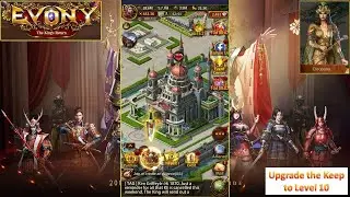 [*/\*] Evony The King's Return - Upgrading the Keep to Level 10 and unlock Adventure Assist