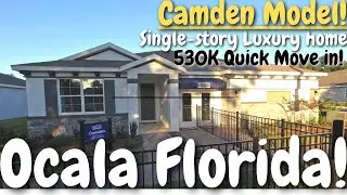 Luxury Single-Story Home!..| The CAMDEN Model! | 530k Ocala Florida |4 Bed 3.5 Bath| New Home