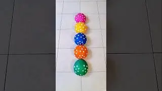 Pink Yellow Blue Orange Green Balloon Orbeez Popping #asmr #satisfying