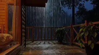 LIVE Rain Sounds | Dark Forest Cabin Rain Ambience