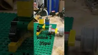 inline 2 pneumatic lego engine #engine #pneumatic #lego