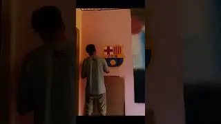 Wall art of FC Barcelona Logo