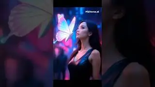 When Time Stopped: Neon Butterfly Thriller Short | AI Woman in Cyberpunk City