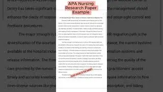 APA Nursing Research Paper Example on Electronic Health Record Migration Path