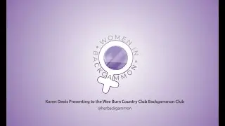 Women in Backgammon Founder Karen Davis Presents to the Wee Burn Country Club