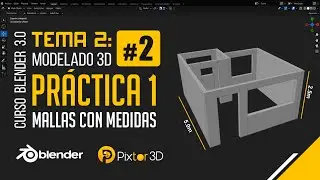 Blender tema 2 clase 2 - Práctica 1 trabajando mallas con medidas