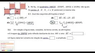 Resolução de exercícios de 3.º ciclo- preparação para a prova final 9.º ano 2025  - Ficha 1 - 1.ª P