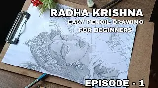 Radha Krishna Pencil Drawing, how to Sad Drawing Tutorial for Beginners|Drawing vlogger 😍