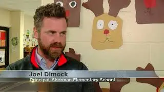 Superintendent Johnson fills in at Sherman Elementary School