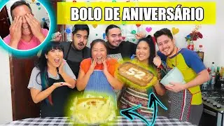 BOLO SURPRESA PARA MEU MARIDO COM A FAMÍLIA | TIA DO JOINHA