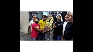 on receiving Nuriddin  BPMFC & Club officials are in airport /Nuriddin ko risiv kar rasiv karne waqt