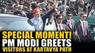 Special moment! PM Modi greets visitors at Kartavya Path after 77th Republic day celebrations