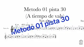 M&eacute;todo 01 pista 30 saxof&oacute;n alto