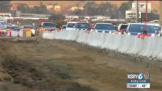 One week after deadly crash on Tank Farm road, city adds concrete barriers near construction zone