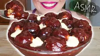 CHOCOLATE PROFITEROLES 🍩🍨 | No Talking | ASMR Mukbang - 먹방 | Real Eating Sounds