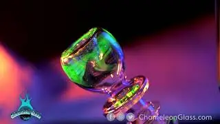 Terrestrial Series Color Change UV Water Pipe (#961) by Chameleon Glass
