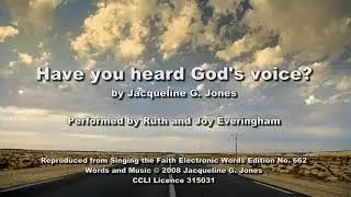 Have you heard God's voice? Lyric video (StF 662)