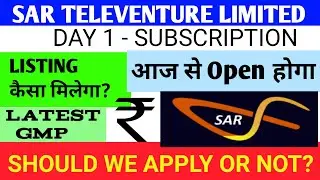 Sar Televenture Ipo 🔴 Sar Televenture Ipo Review 🔴 Sar Televenture Ipo Gmp Today 🔴 Sar Televenture