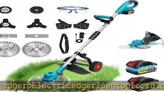 20000RPM Electric Weed Wacker with Wheels,Electric Weed Eater Battery Powered,Grass Trimmers Cordle