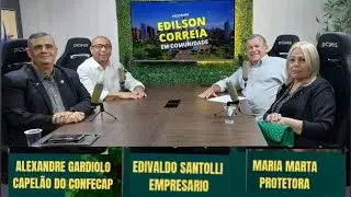 Em Comunidade com  Maria Marta, Capel&atilde;o Alexandre Gardiolo e empreendedor Edivaldo Santolli 