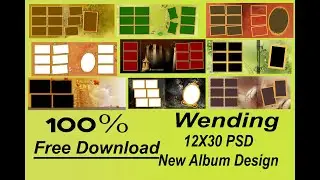 Latest Wedding Album Design 12X30 PSD Tamplates Free Download  PSD Background ||
