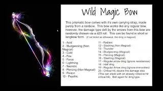 Wild Magic Bow DnD Homebrew Showcase
