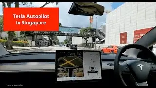 Tesla Autopilot Handles Heavy City Traffic in Singapore