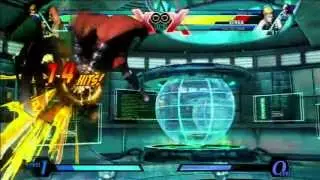Don't get so cocky... (air throwing Dimension Slash)