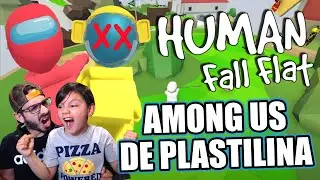 Among Us en El Mundo de Plastilina | Karim vs Papá Among Us | Juegos Karim Juega