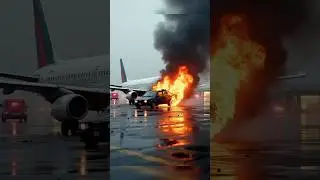 Realistic Airport Car Crash into Airplane | Explosive VFX Scene  #realisticcrash #airplaneaccident