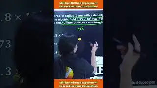 Millikan Oil Drop Experiment Explained in Simple Telugu | Excess Electrons Calculation | Physics