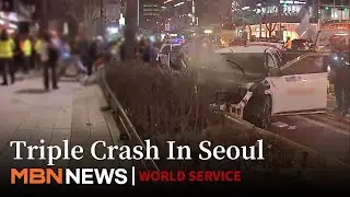 Three-Vehicle Crash Near Seoul&rsquo;s Jonggak Station Leaves One in Cardiac Arrest