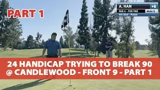 Every Shot Golf Vlog - 24 Handicap Trying to Break 90 @ Candlewood Country Club - FRONT 9 - PART 1