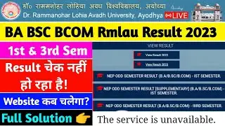 Rmlau Result 2023, Rmlau BA 1st Semester Result 2023, RmlauBA 3rd Semester Result 2023 #rmlau