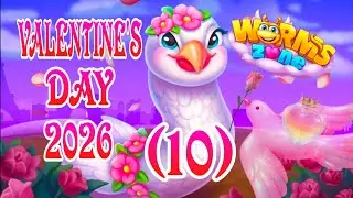 💘🌹 Worms Zone.io Valentine's Day 2026 (10) 💘🌹 by 4Games_#1176