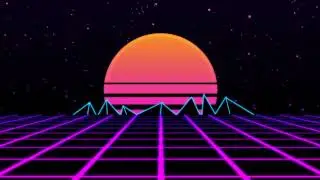 Free Video - Synthwave/Retrowave Looping Background Animation