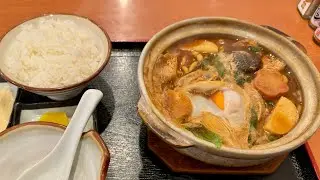 A Japanese Salaryman’s Lunch - Miso Udon & bread