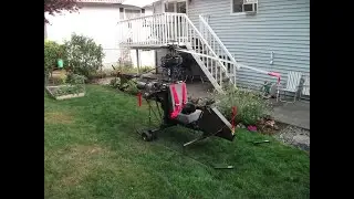Turbine home built helicopter test at 80% RPM with lift