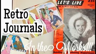 STARTING 1950s 1960s 1970s VINTAGE RETRO JUNK JOURNAL SERIES Selecting Pages Lace Covered Skies